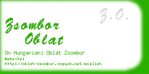 zsombor oblat business card